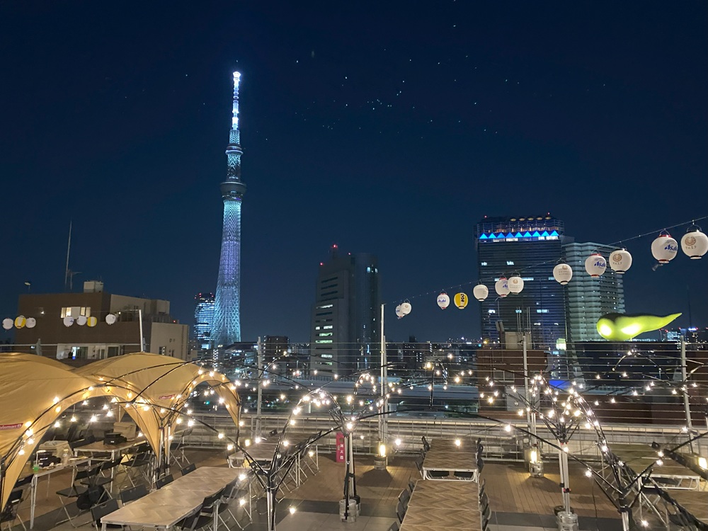 スカイツリーのライトアップや浅草の夜景もばっちり