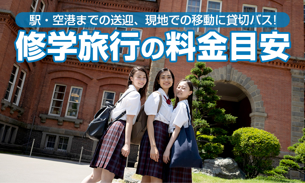 修学旅行で駅・空港までの送迎、現地での移動で貸切バスを利用｜プラン・料金・モデルコース