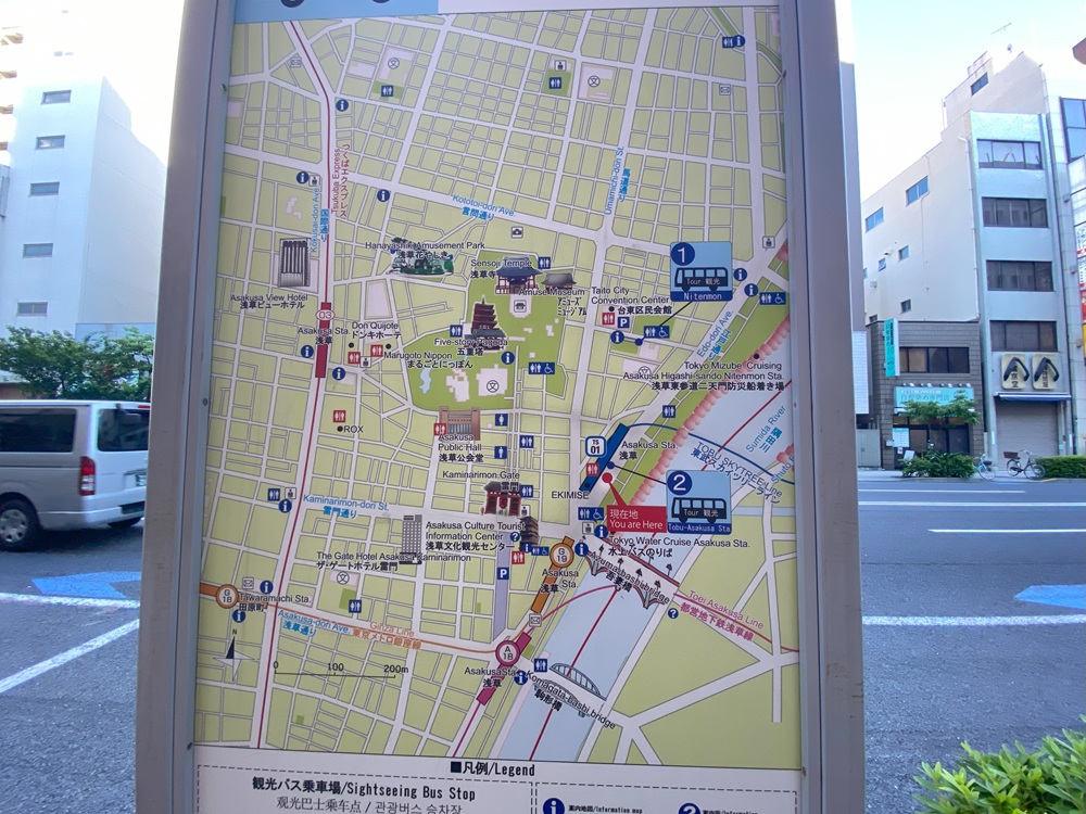 浅草貸切バス乗り場の地図