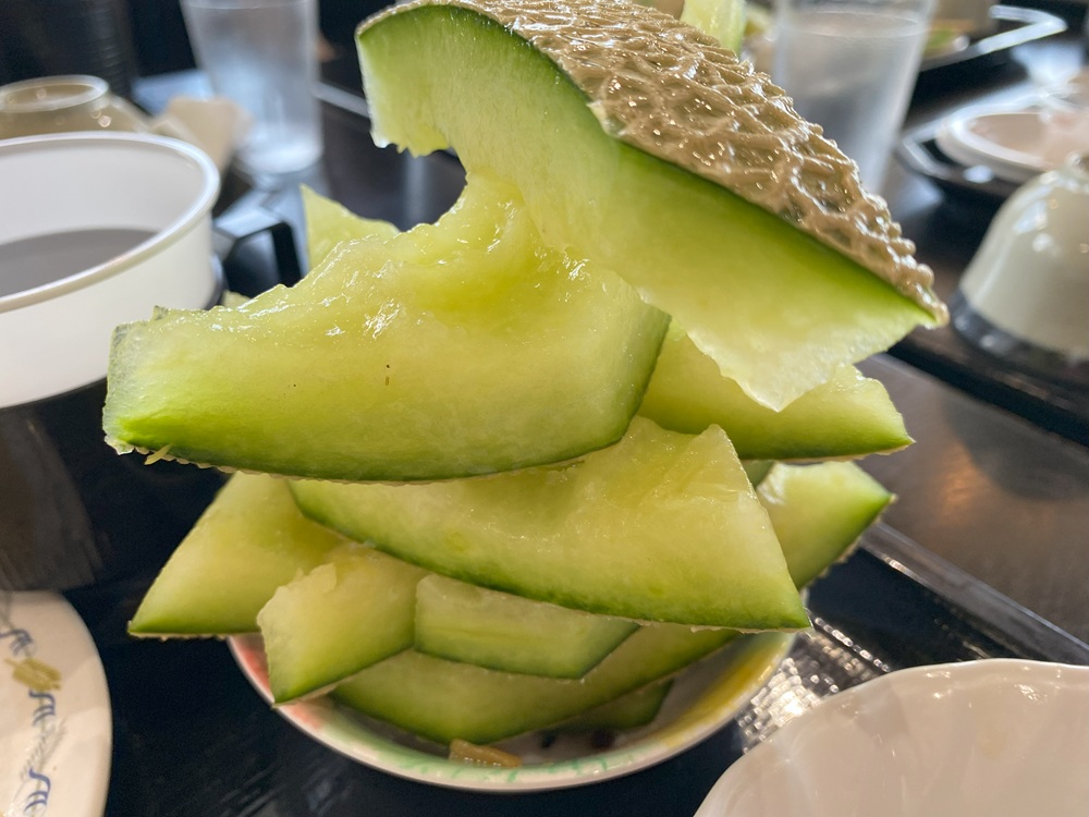 積みあがるメロン