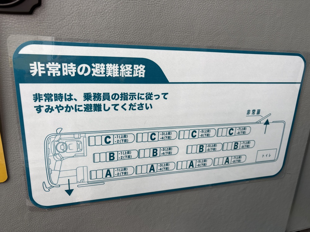 座席のレイアウト