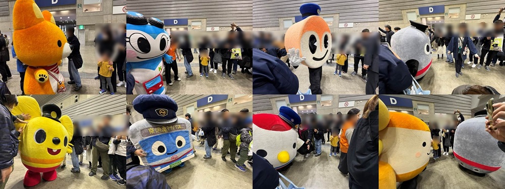 各社のキャラクターが大集結