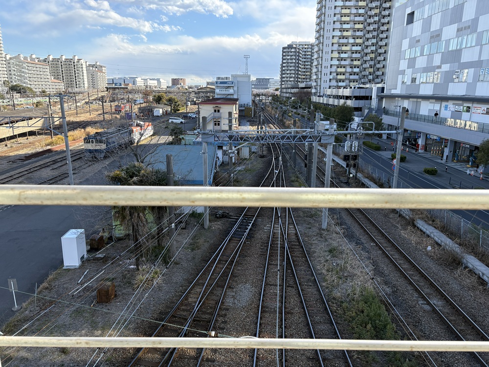 鹿島田こ線歩道橋からの眺め